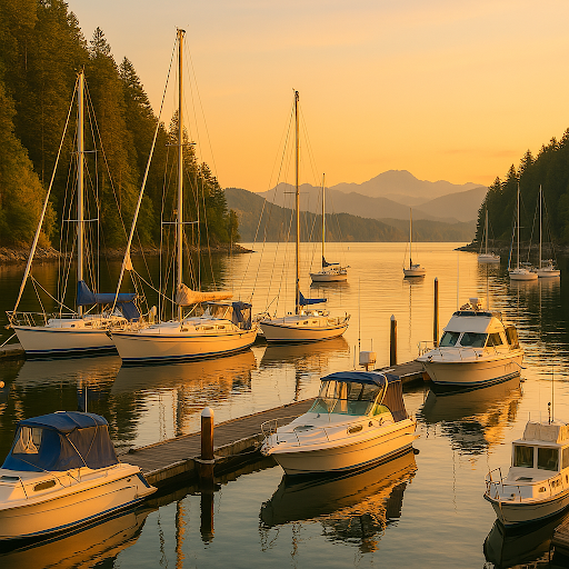 Boat on water with insurance protection